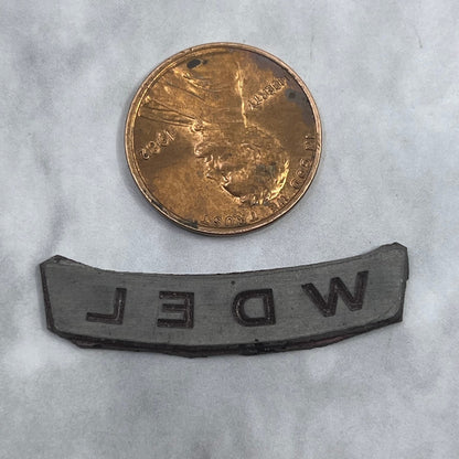Vintage Letterpress Printers Block Plate TV Radio Call Letters WDEL SE842