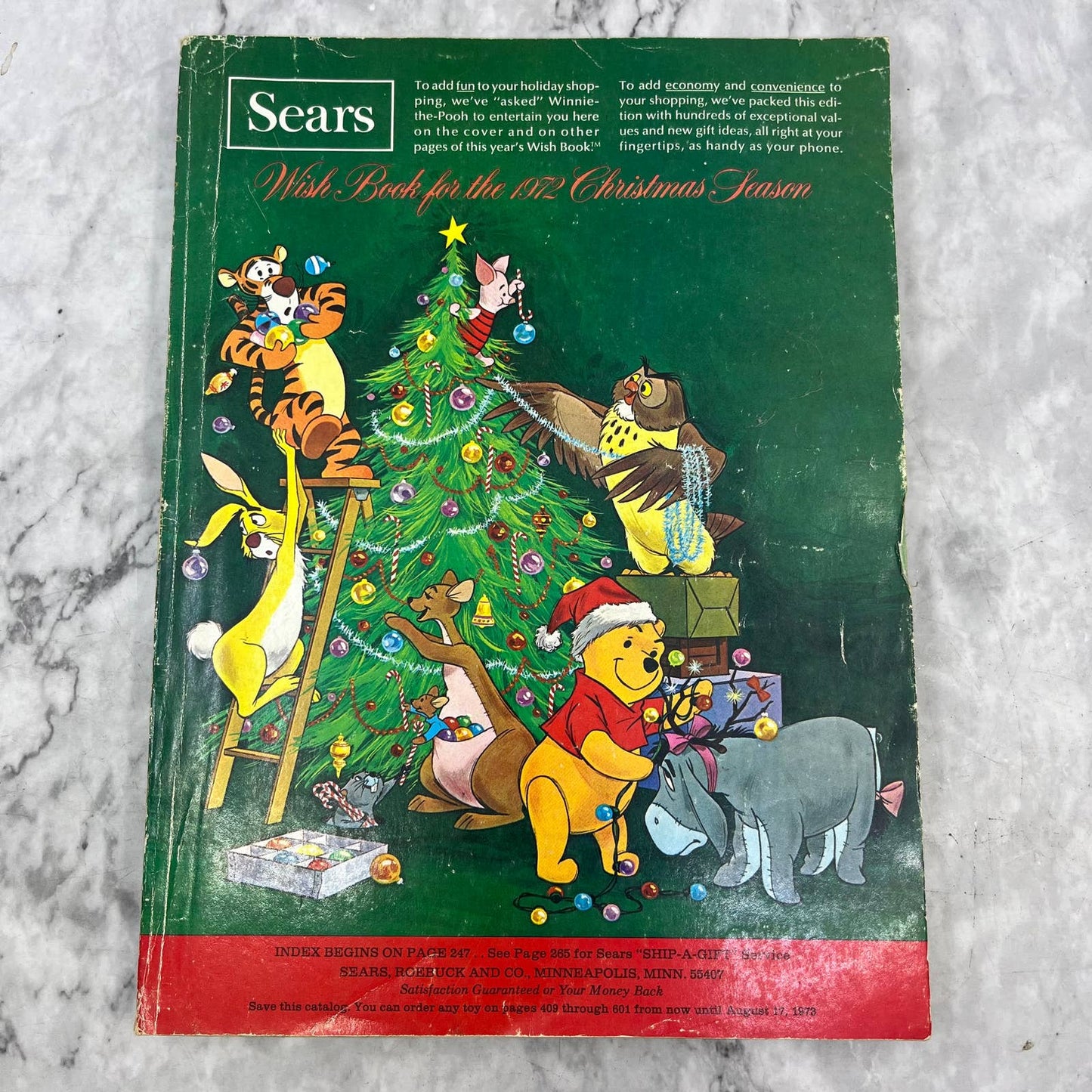 Original 1972 SEARS Christmas Wish Book Catalog Toys Barbie Hot Wheels Pooh S3