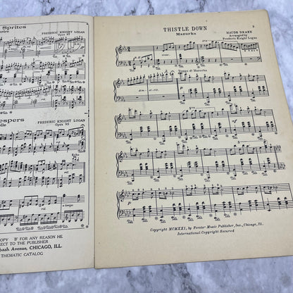 1921 Sheet Music -  Thistledown - Mazurka Maude Drake V39-4