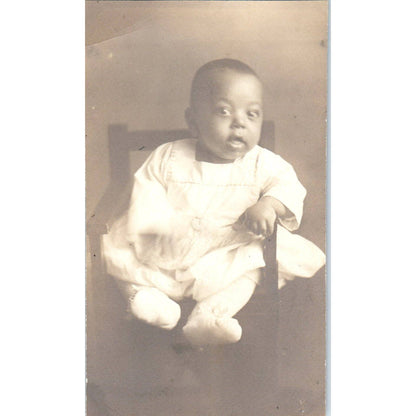 Antique Photograph of an African American Infant Baby 2.5x4.5 EA3