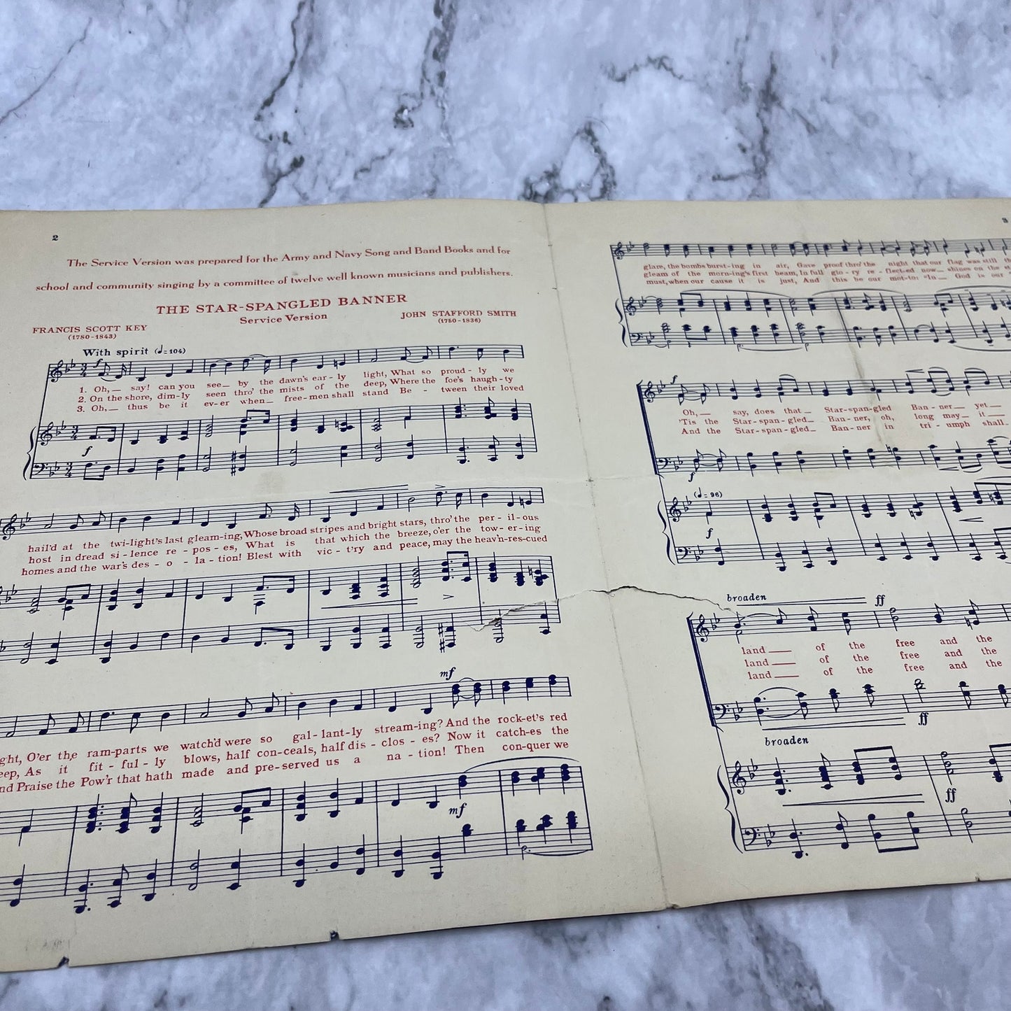 C1940 RNC Delegate Souvenir Star Spangled Banner Sheet Music V41-2