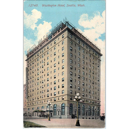 Vintage Postcard Washington Hotel Seattle Washington TD9-W2