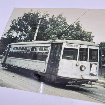 Vintage Large Photograph of Trolley Streetcar 414 Fulton 8x12” FL3