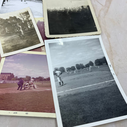 Large lot of 19 Early Original Photographs of People Playing Baseball TJ9