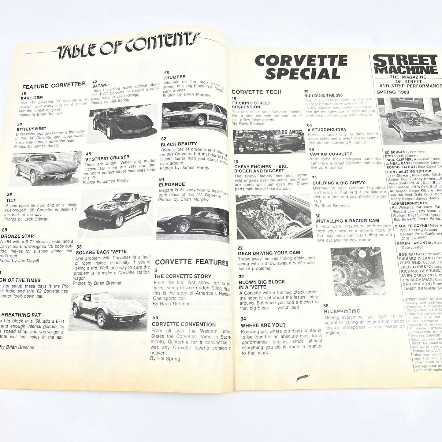 1980 Spring Street Machines Magazine Corvette Special 454 powered 71 Vette TG1