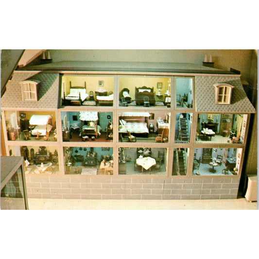 Lyman Allyn Museum 19th Century Doll House New London CT Original Postcard PB7