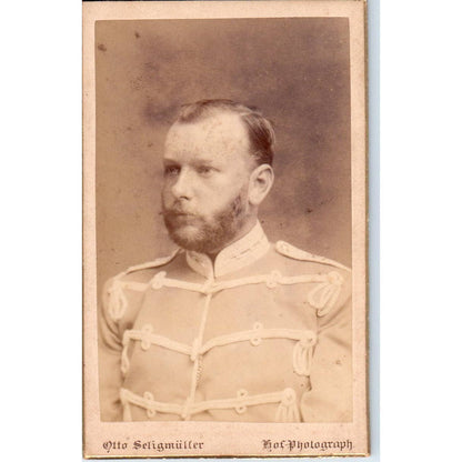 c1880 German Military CDV Cabinet Photo Card - Otto Seligmuller Schleswig EA3