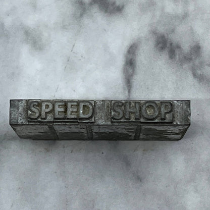 Vintage Printing Letterpress Printers Block Plate Speed Shop TJ510