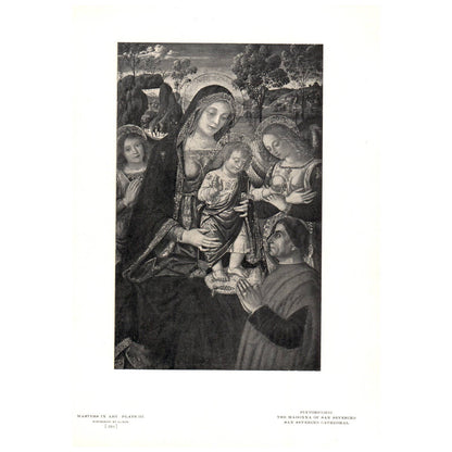 Pintoricchio The Madonna of San Severino 6.5x9.5" - 1904 Engraving Plate TJ8-8