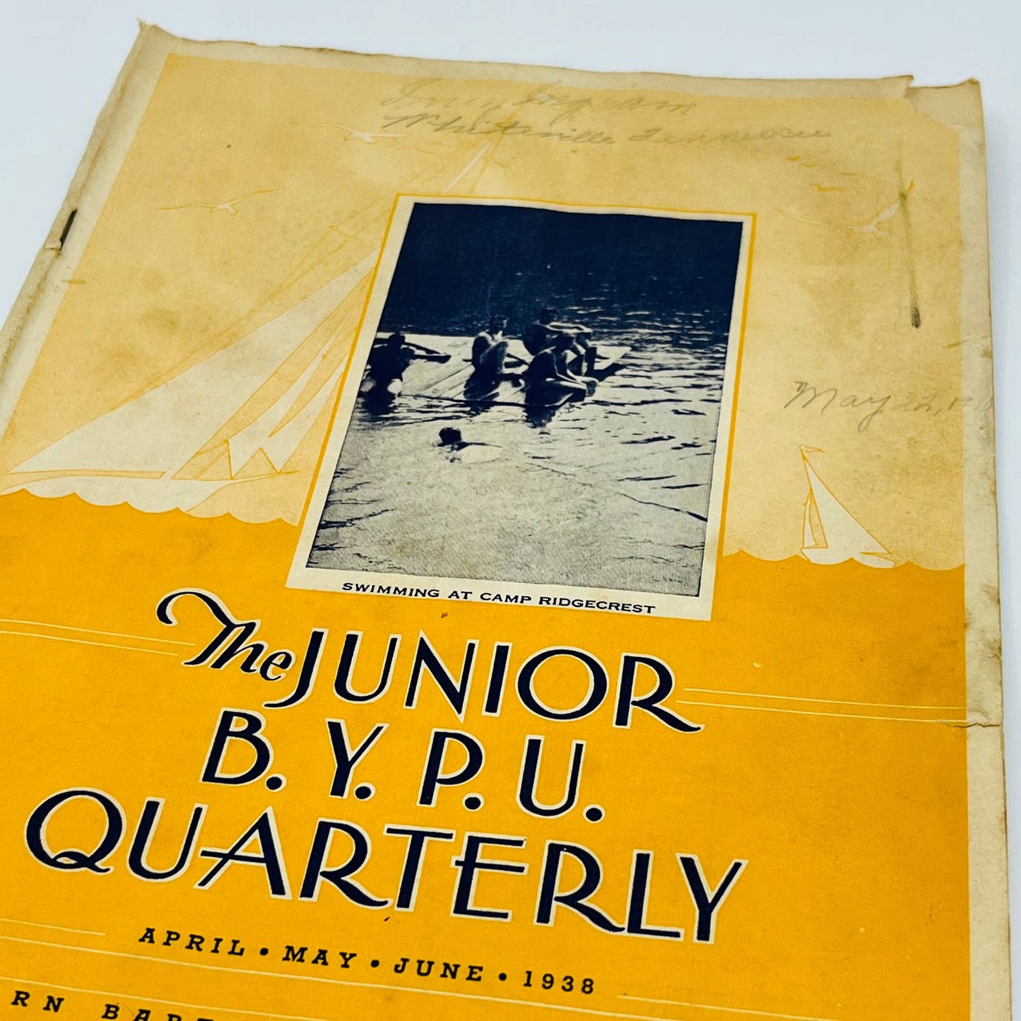 1938 Junior BYPU Quarterly Southern Baptist Convention Series Magazine C1