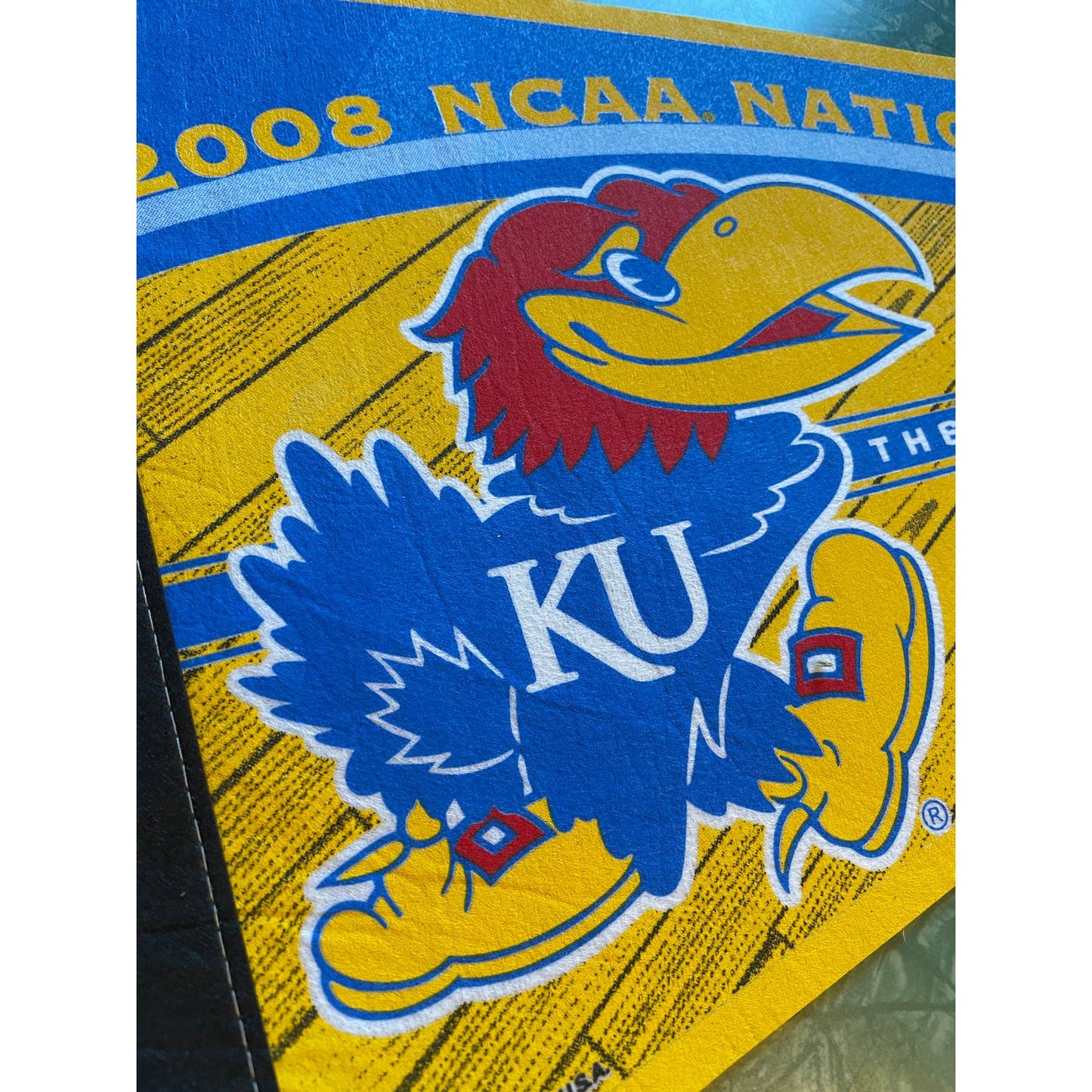 2008 NCAA National Champions University of Kansas Jayhawks Souvenir Pennant