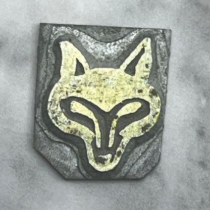 Vintage Printing Letterpress Printers Block Plate Wolf Icon SE838