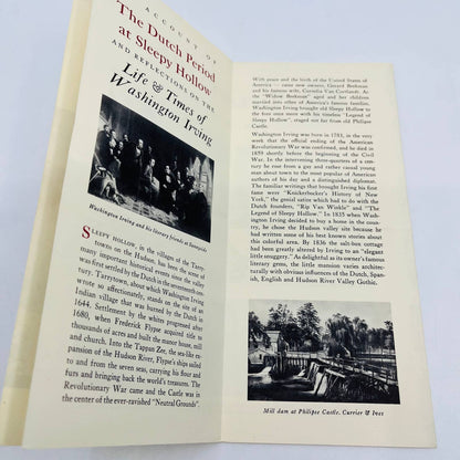 Sleepy Hollow Restorations Brochure Philipse Castle Sunnyside Tarry Town NY D4