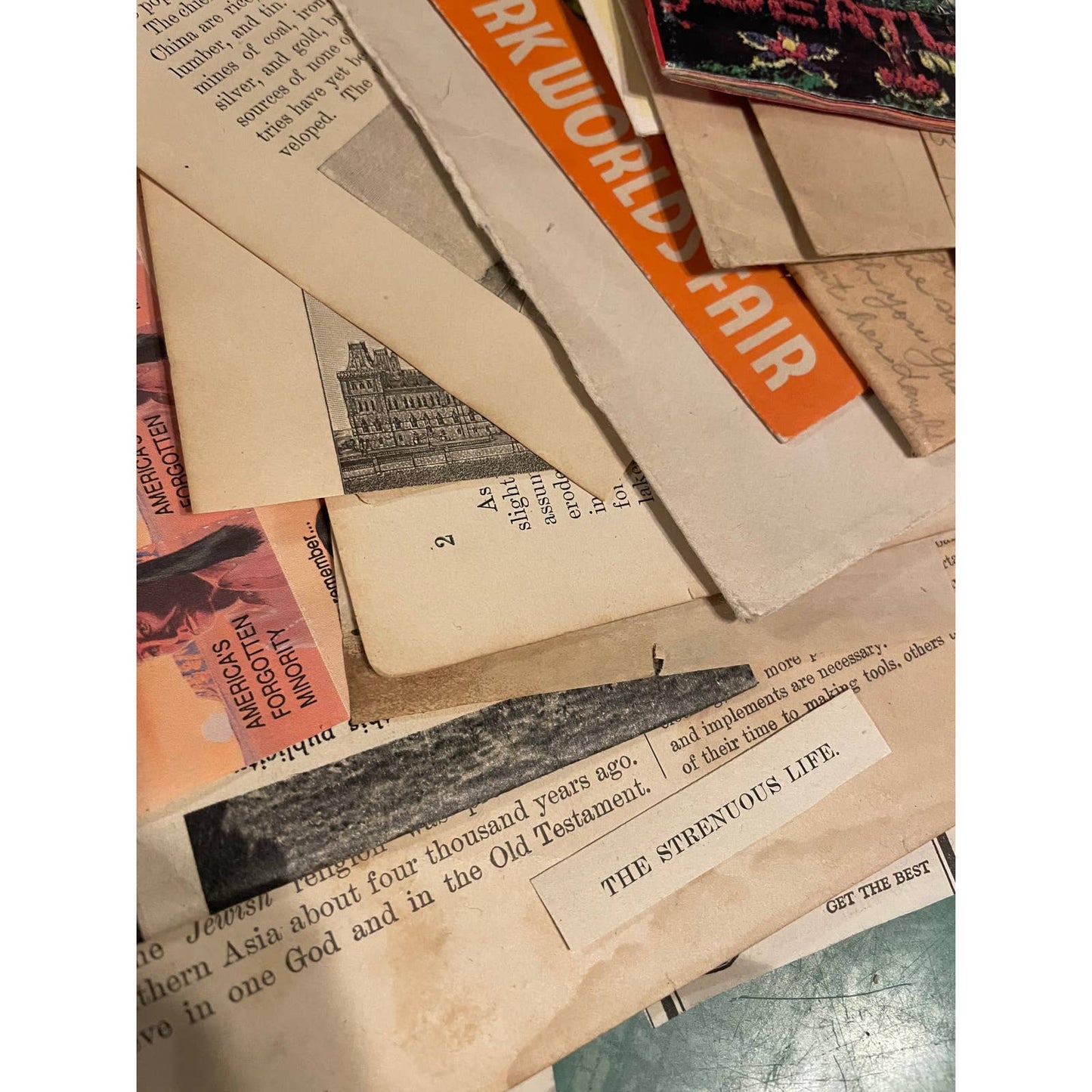 Antique/Vintage Junk Journal Paper Ephemera Lot - Over 100 Pieces - Approx 2 Lbs