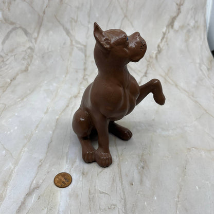 MCM Ceramic Dog Boxer Figurine Atlantic Mold Co 6” Paw Up Hand Painted Brown TI7