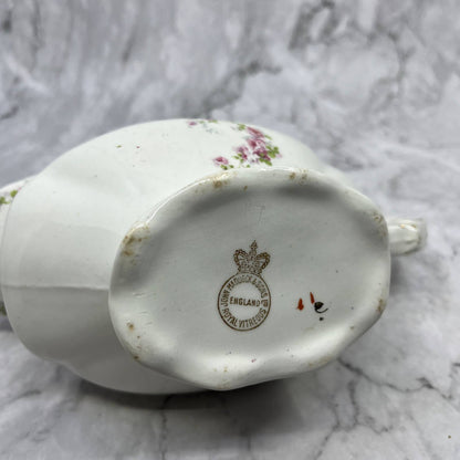 Antique John Maddock And Sons Royal Vitreous China Porcelain Gravy Boat TA1