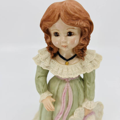 VTG Hand Painted Ceramic Victorian Southern Belle Figure Marlys Hatfield 7” TB9