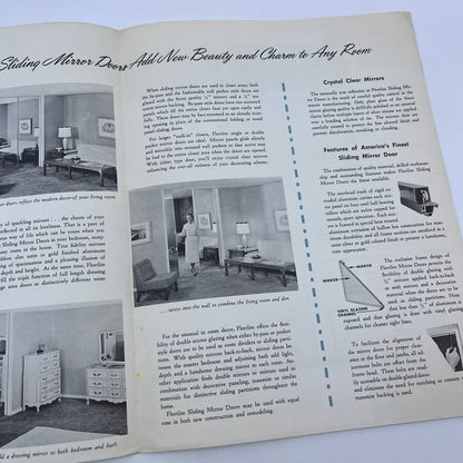 1950s MCM Fleetlite Sliding Mirror Doors Advertising Booklet & Order Form TH7