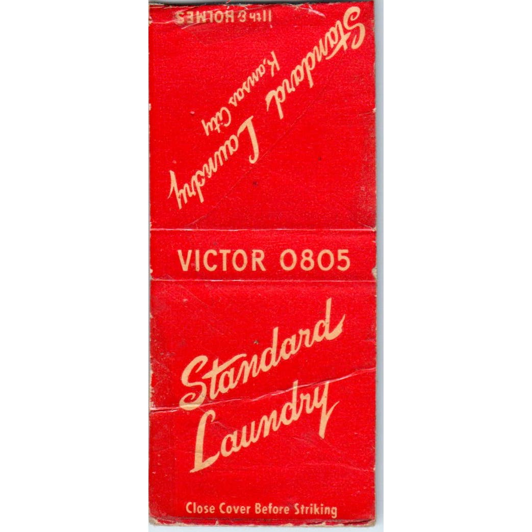 Standard Laundry Kansas City MO Advertising Matchbook Cover SA9-M5