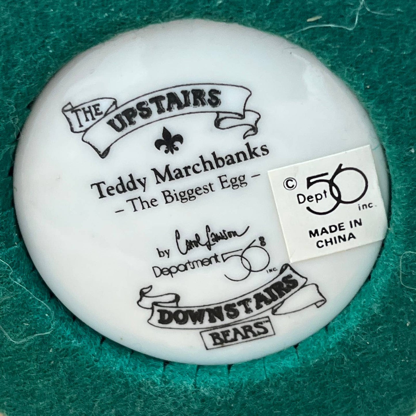 DEPT 56 UPSTAIRS DOWNSTAIRS BEARS Teddy Marchbanks The Biggest Egg TA2