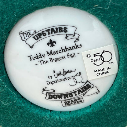 DEPT 56 UPSTAIRS DOWNSTAIRS BEARS Teddy Marchbanks The Biggest Egg TA2