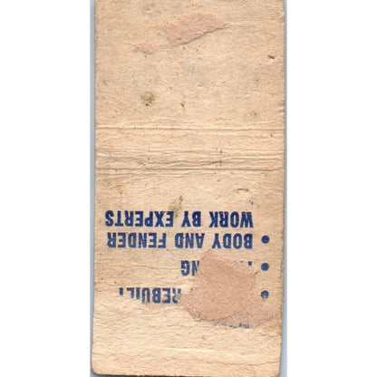 Studebaker Sales & Service C.F. Denny Dennis Advertising Matchbook Cover MM9-5