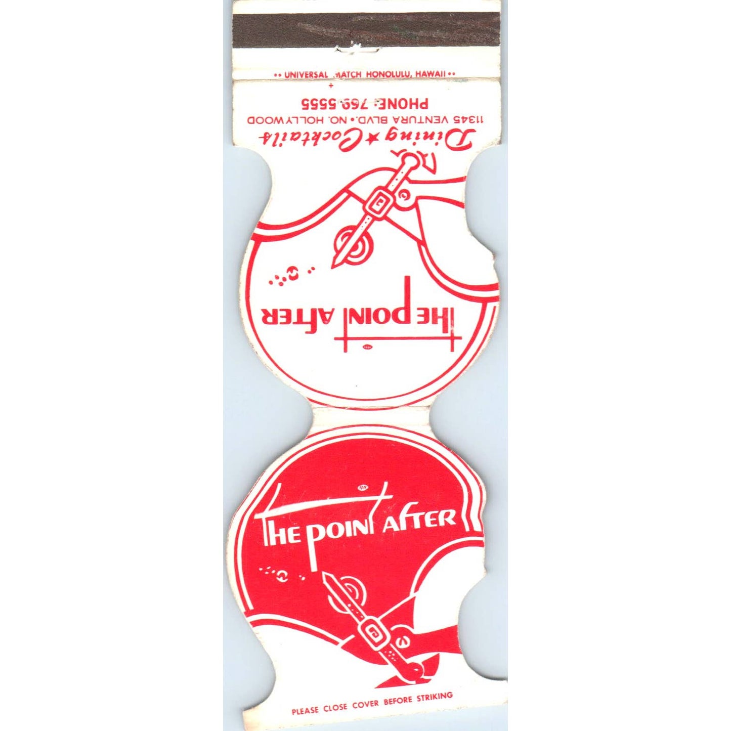 The Point After Dining & Cocktails Hollywood CA Matchbook Cover SA1-M4