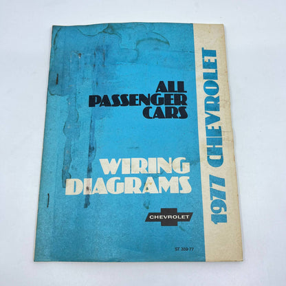 Original 1977 Chevrolet Wiring Diagrams Manual All Passenger Cars TF9