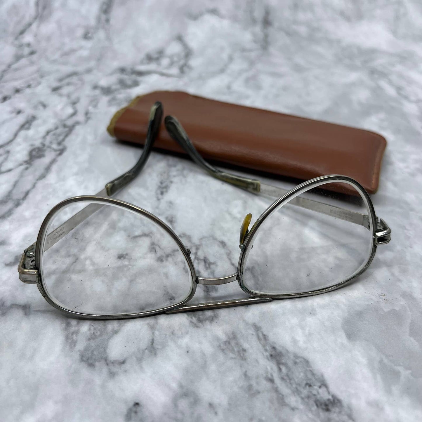 Vintage Gold Plated 1/30 10k Aviator Eyeglass Frames Universal Optical 5 1/4 SE9