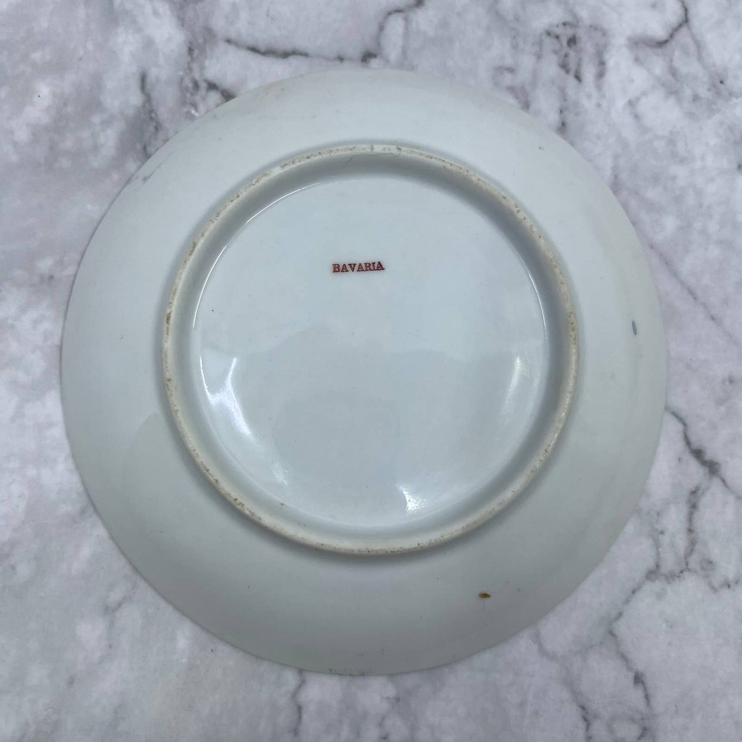 Vtg Fine China Saucer ONLY Bavaria Scallop Iridescent Luster Green Purple TA7-8