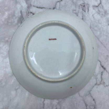 Vtg Fine China Saucer ONLY Bavaria Scallop Iridescent Luster Green Purple TA7-8