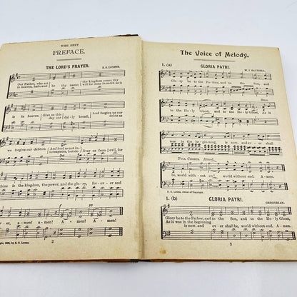 1899 The Voice Of Melody Hymn Book By E. S. Lorenz, Church Songs Music TE2