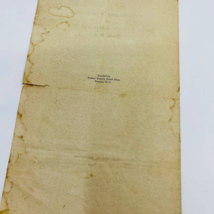 1917 Passaic Public Schools 3 & 11 Graduation Commencement Program NJ D6