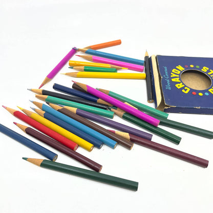 Vintage American Pencil Co Wood Covered Crayon Pencils  Set of 2 TF9