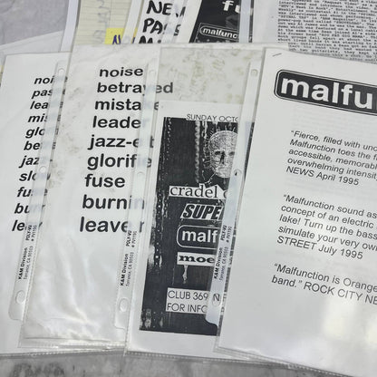 Vintage Malfunction California Indie Rock Fan Ephemera Collection FL5