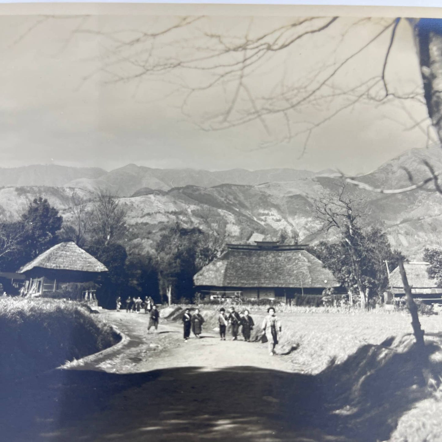 1940s Original WWII Era Photograph set of 4 Japanese Farming Village 4x6” SC5