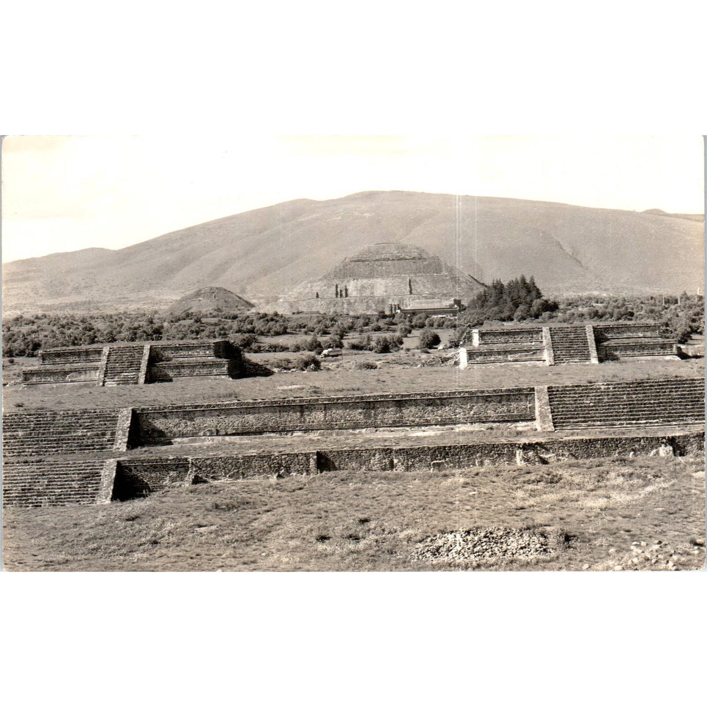Pyramid of the Sun - Teotihuacán, Mexico RPPC Original Postcard TK1-P12