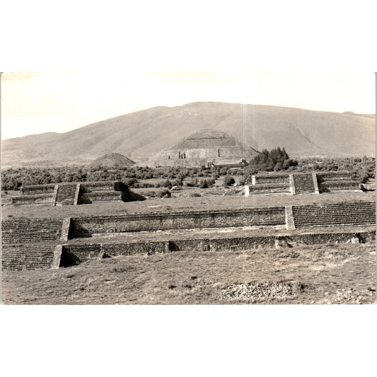 Pyramid of the Sun - Teotihuacán, Mexico RPPC Original Postcard P2-7