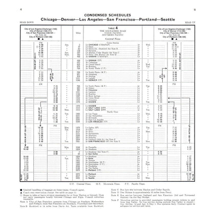 1970 October Chicago, Milwaukee, St. Paul and Pacific Railroad Timetables SE4