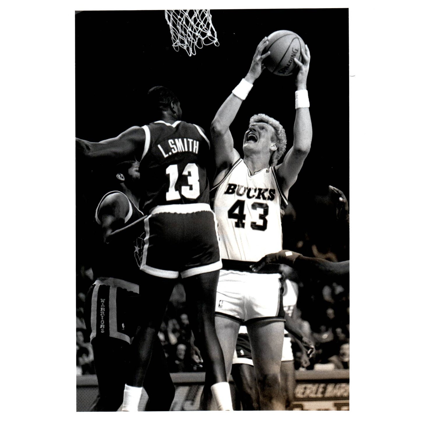 1986 Press Photo Basketball NBA Milwaukee Bucks Jack Sikma 8x10" AD3-5