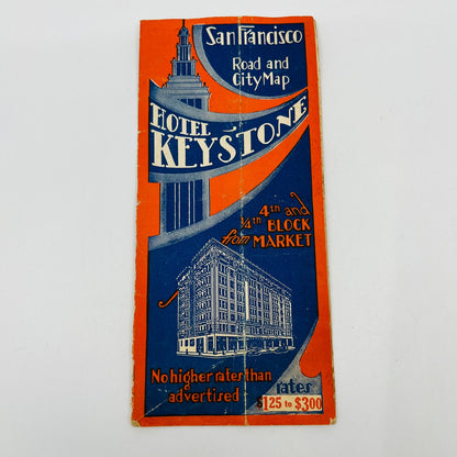 1939 SAN FRANCISCO HOTEL KEYSTONE MAP PAMPHLET WORLD’S FAIR GOLDEN GATE A1
