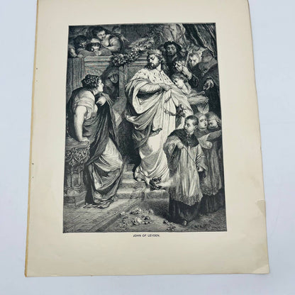 1880s Victorian Art Print Engraving Meyerbeer Prophet JOHN OF LEYDEN