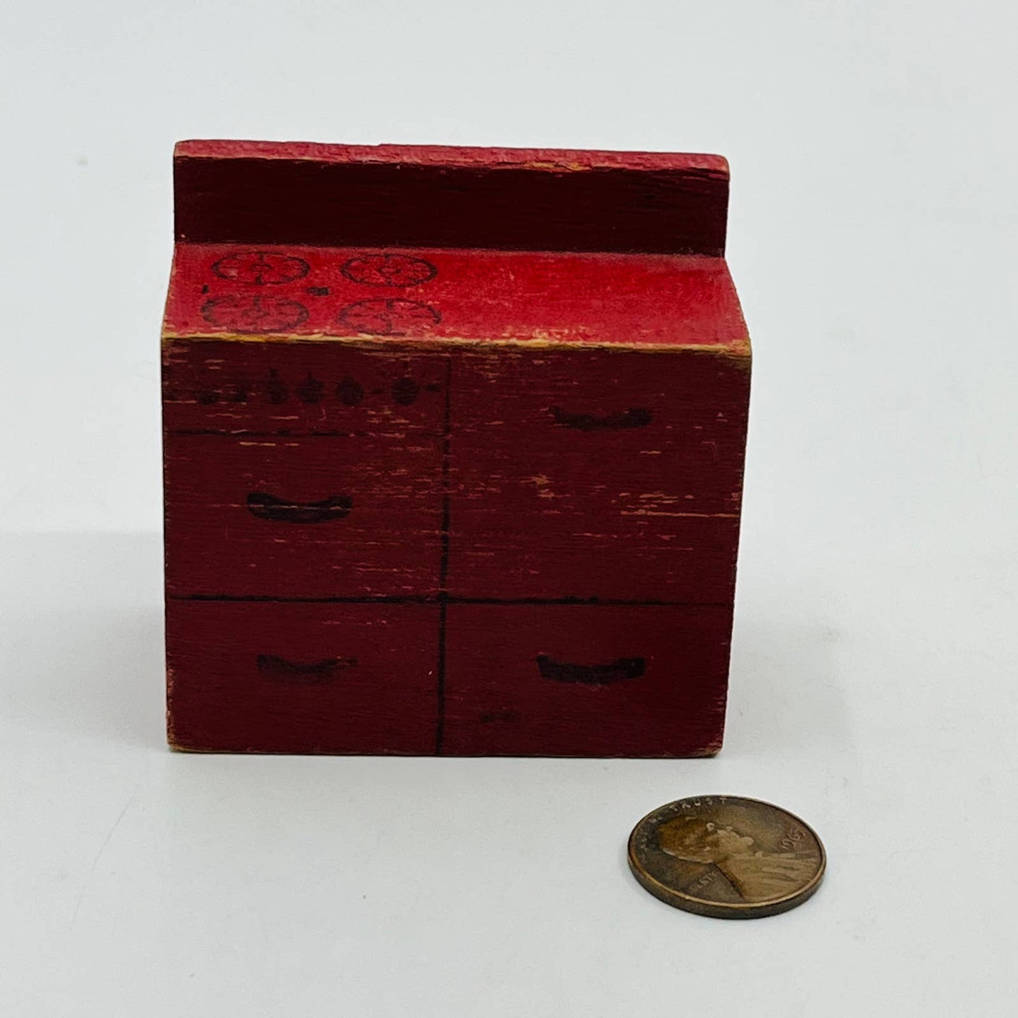 MCM Handmade Dollhouse Furniture Red Oven Stove 2.25 x 2” TB6