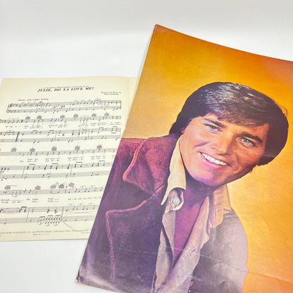 1970 Sheet Music Julie Do Ya Love Me Bobby Sherman w/ Fold Out Poster TE2