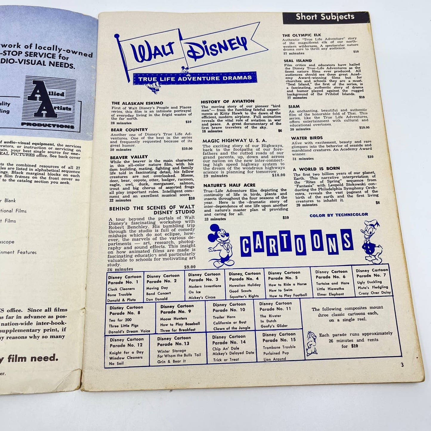 1960 IDEAL PICTURES 16MM Movie Rental and Loan Film Library Catalog TE2