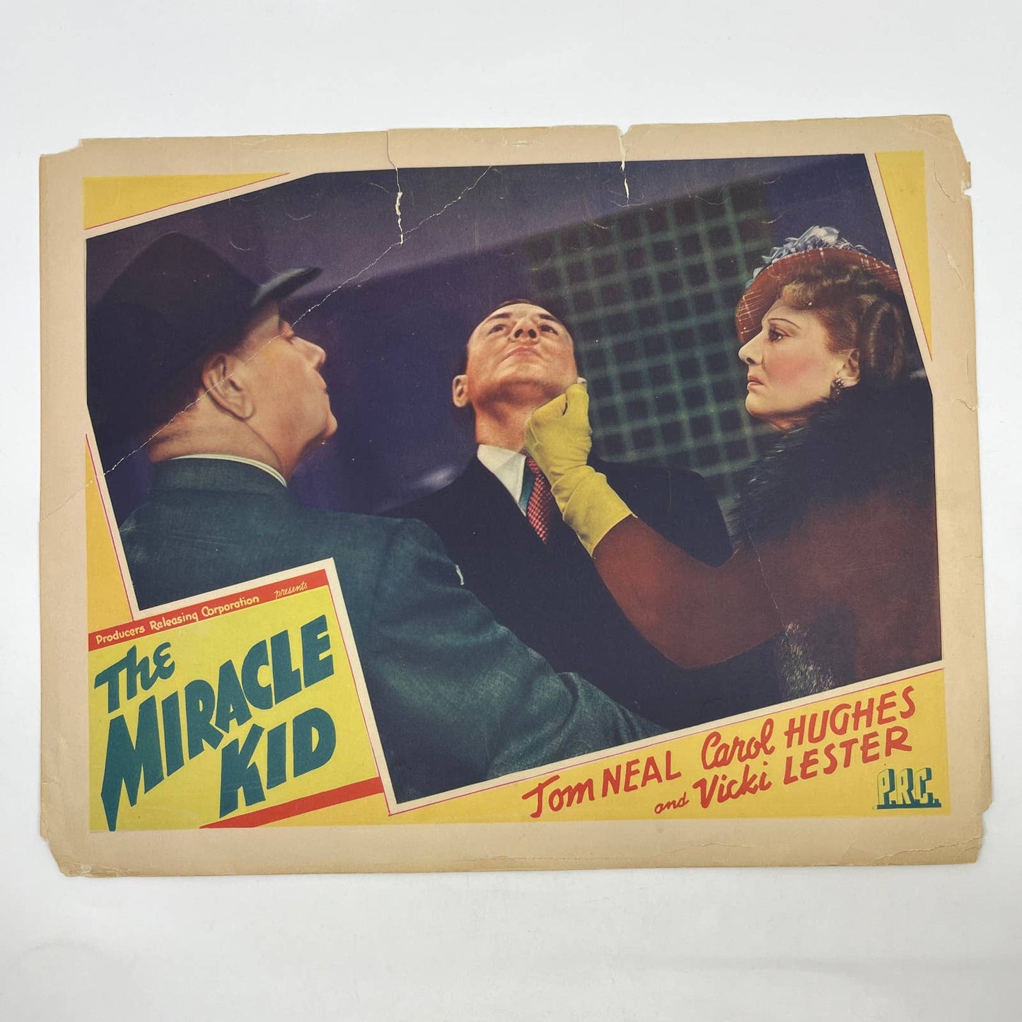 THE MIRACLE KID - Tom Neal Carol Hughes Vicki Lester Lobby Card FL4