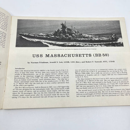 USS MASSACHUSETTS (BB 59) (LEEWARD PUBLICATIONS/ SHIPS By Friedman Arnorld S TF5