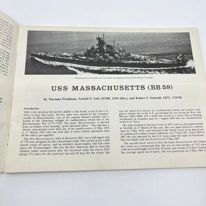 USS MASSACHUSETTS (BB 59) (LEEWARD PUBLICATIONS/ SHIPS By Friedman Arnorld S L4-3