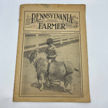 1926 June 17 - Pennsylvania Farmer Magazine - German Potash Mine Boy & Goat FL4