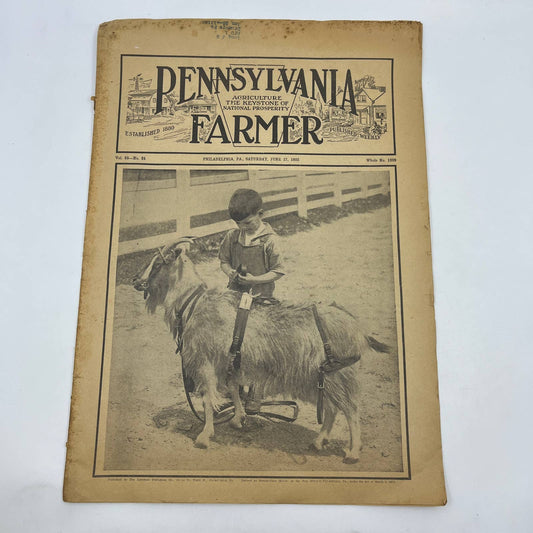 1926 June 17 - Pennsylvania Farmer Magazine - German Potash Mine Boy & Goat FL4